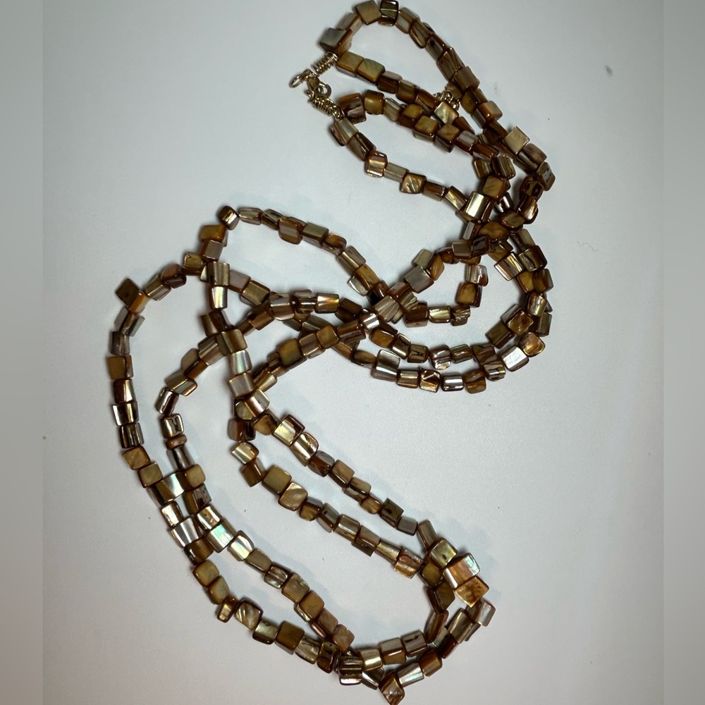 Long Double Stranded Iridescent Abalone Natural S… - image 4